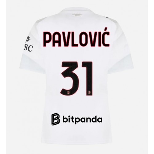 AC Milan Strahinja Pavlovic #31 Vieraspaita Naiset 2026-27 Lyhythihainen